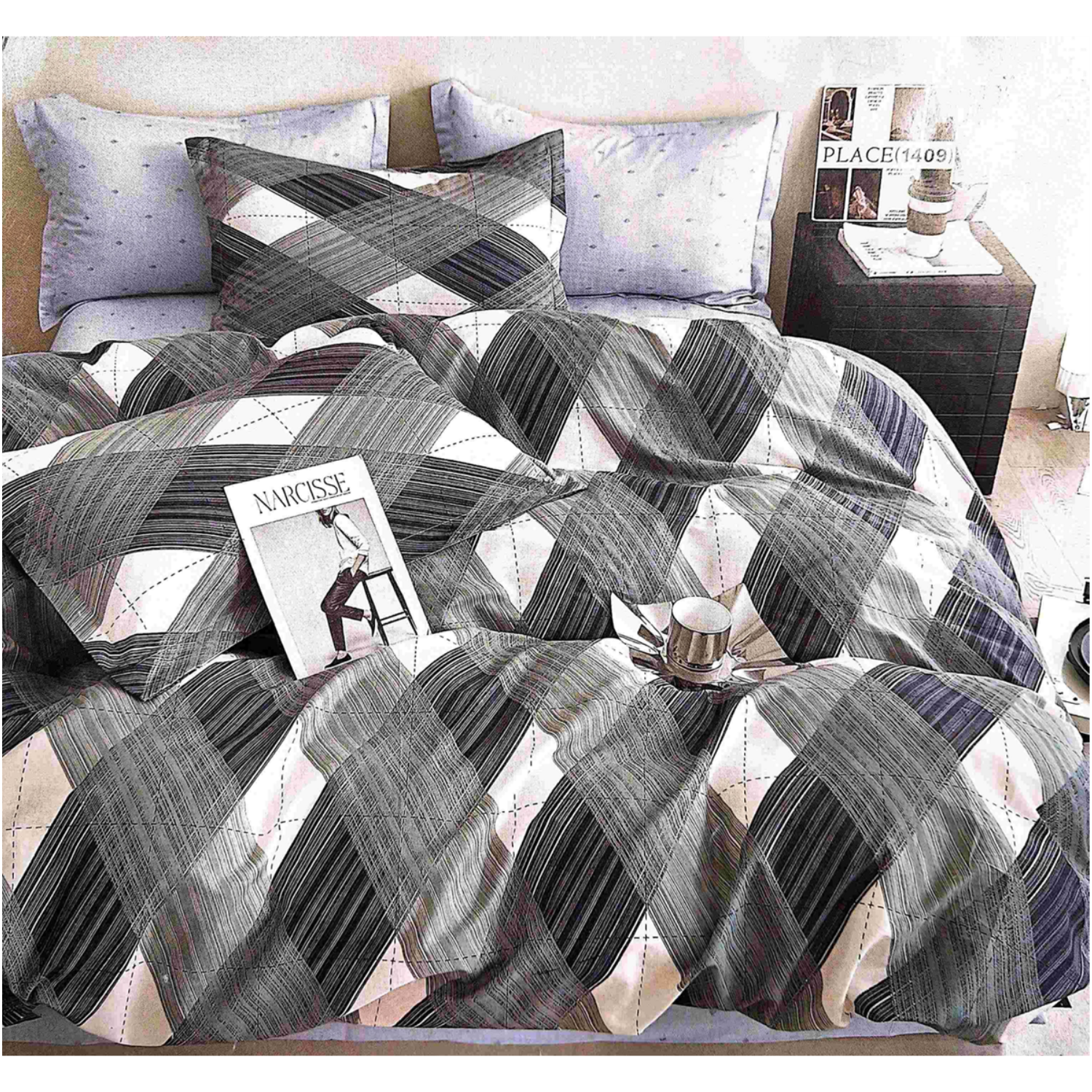 Shapes and shades bedsheet - Style 5