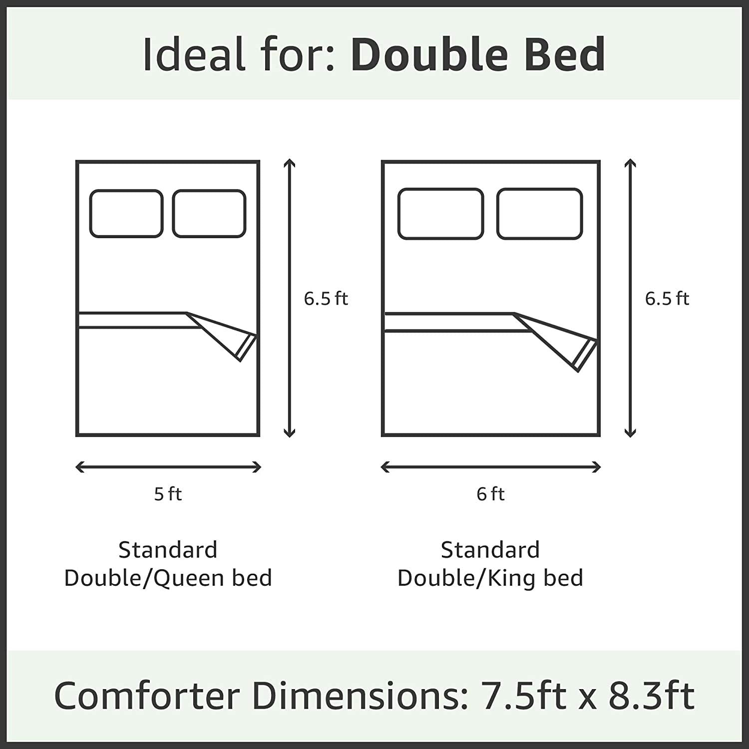 SNOW WHITE, Double Comforter 350GSM for Winter (5°C-20°C)
