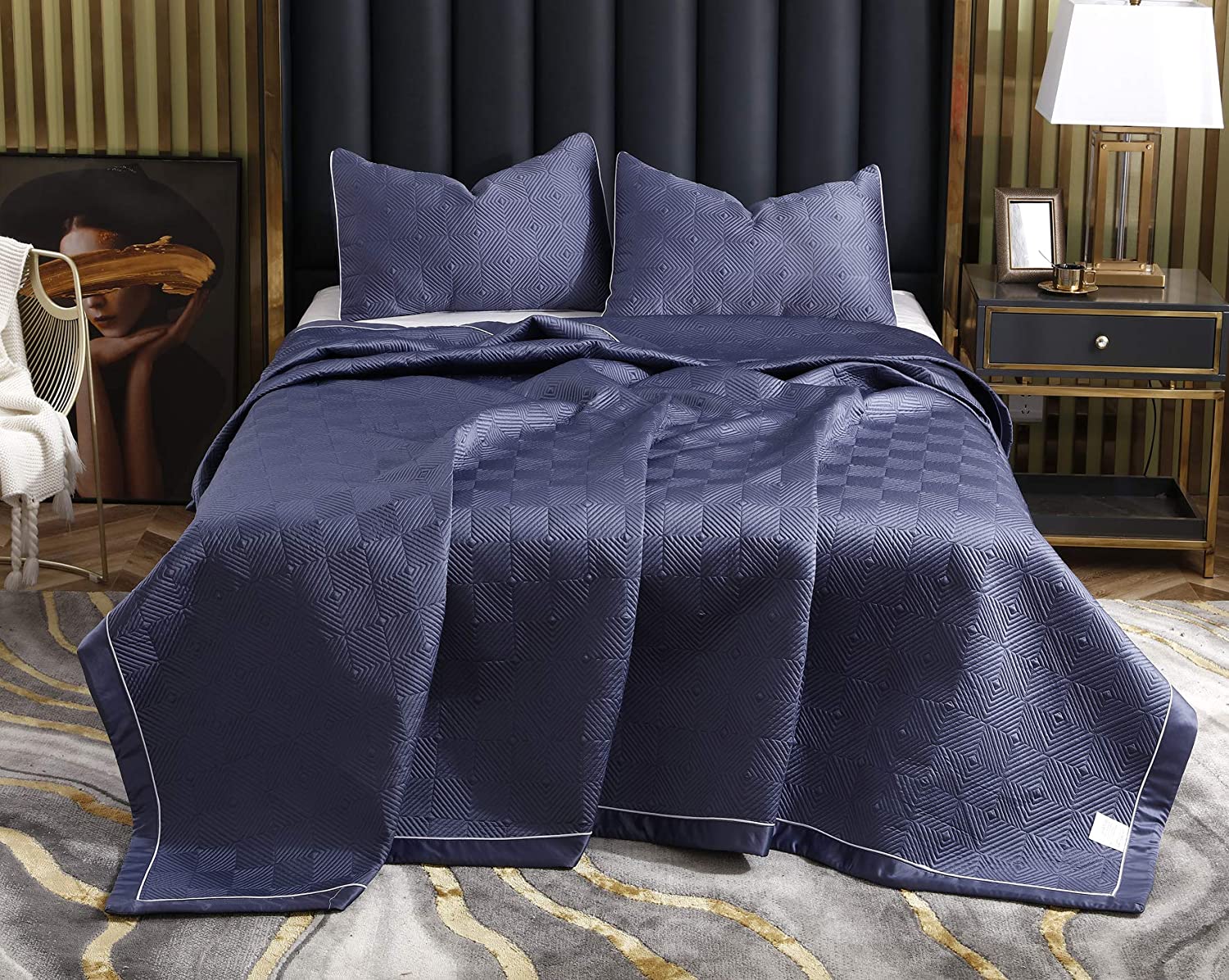 HELLO, King Bed Cover with Pillow Cover