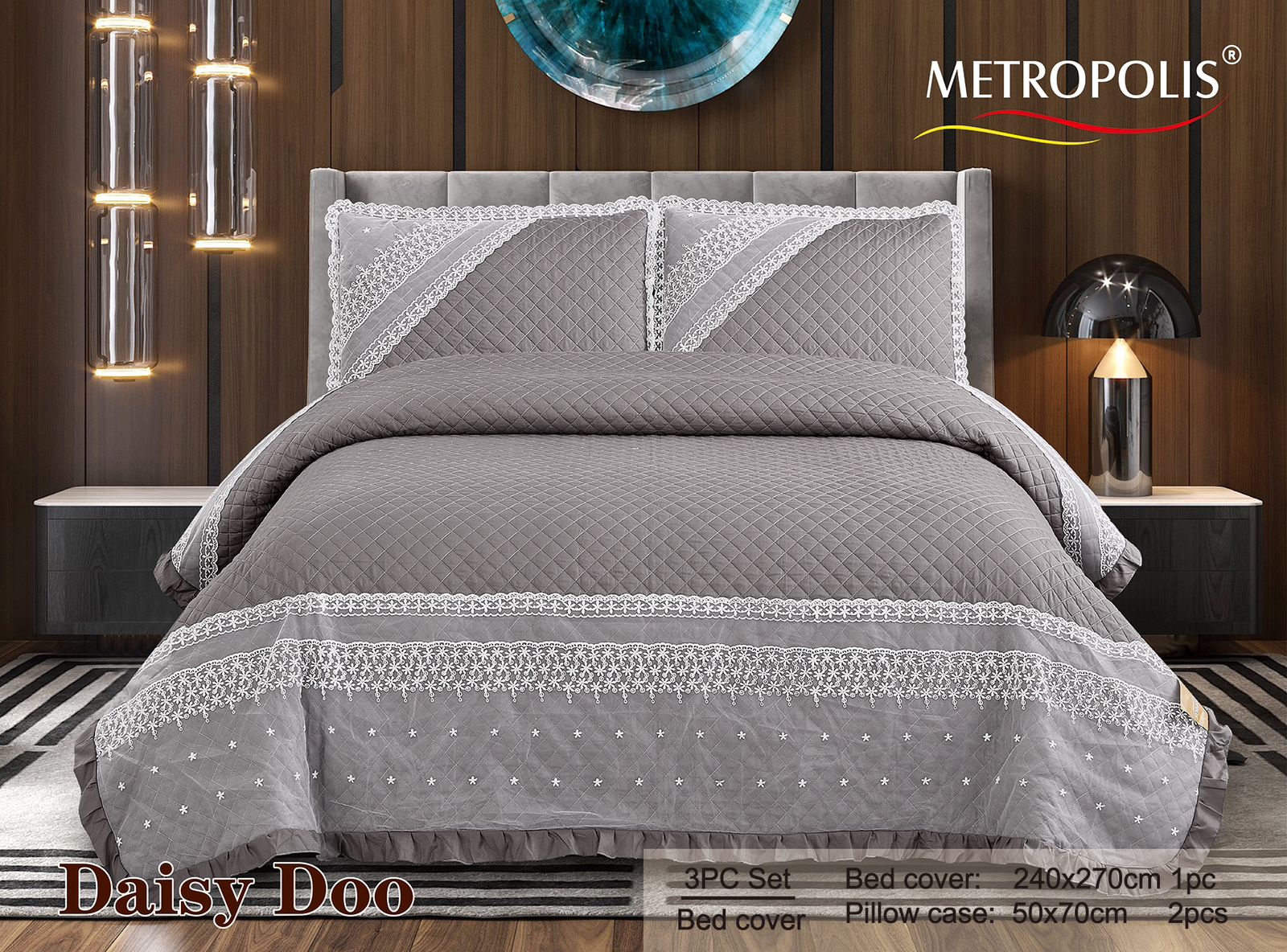 Daisy Doo King Size Lace Bedcover