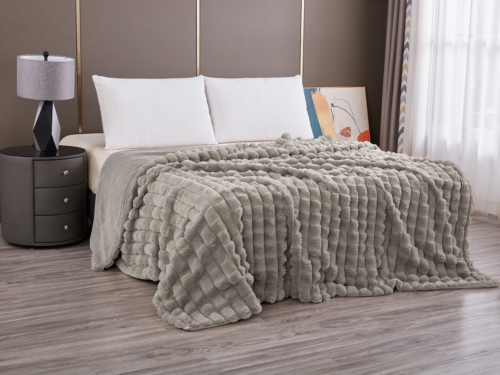 Touche Rabbit Fur Blanket