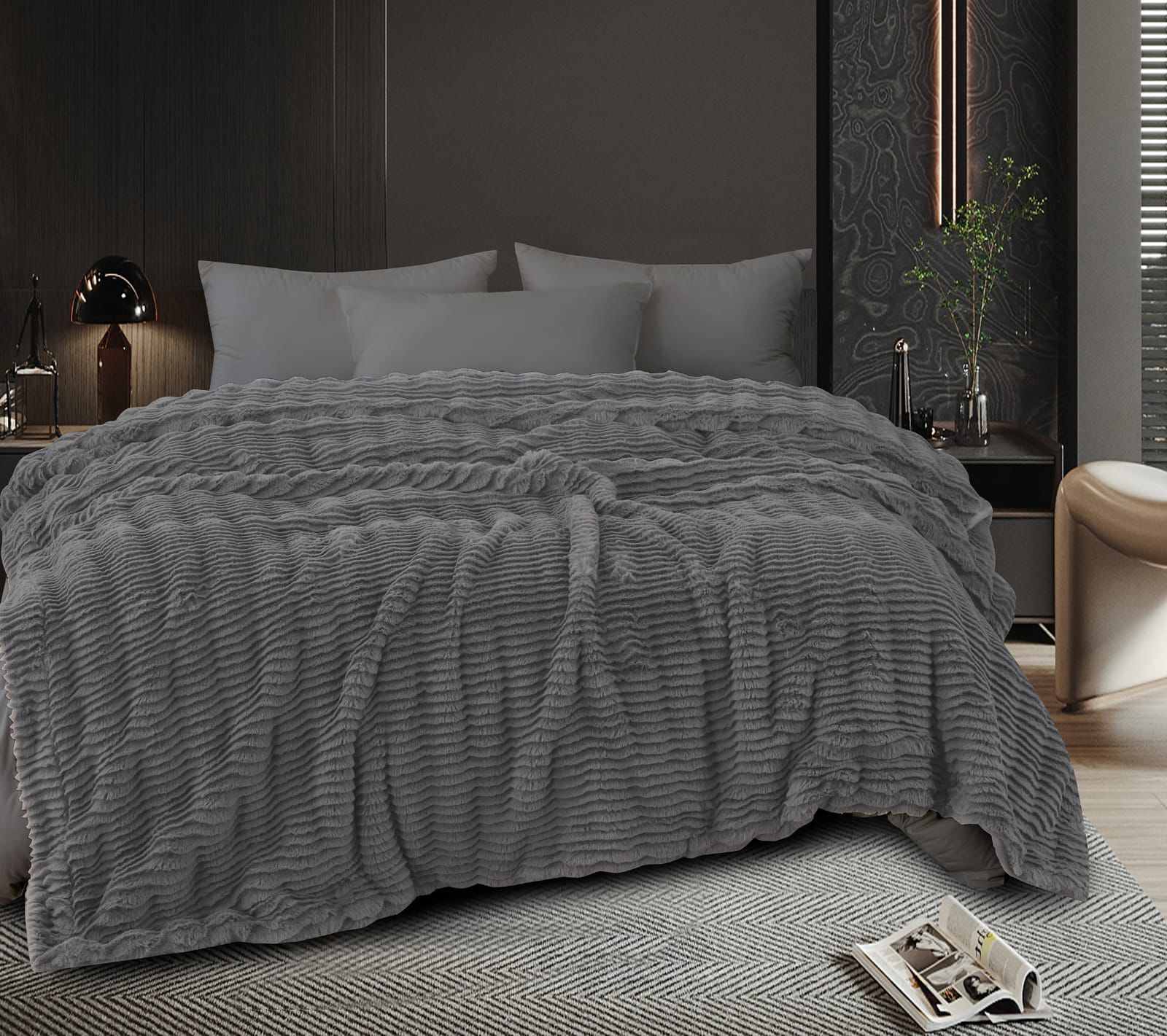 Luxe Rabbit Fur Blanket