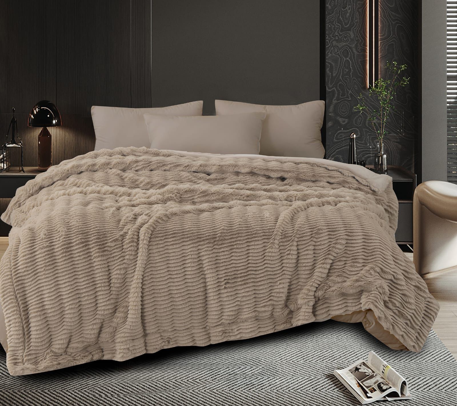 Luxe Rabbit Fur Blanket