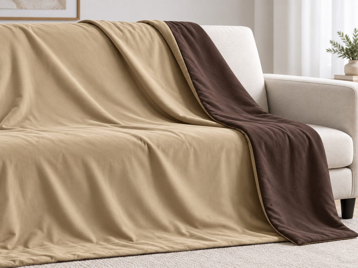 Reversible AC Comforter - Camel