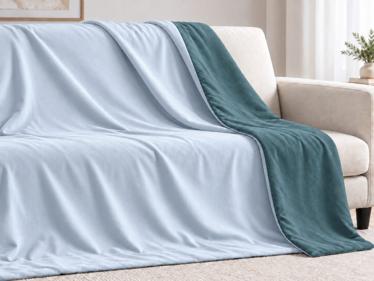 Reversible AC Comforter - Blue