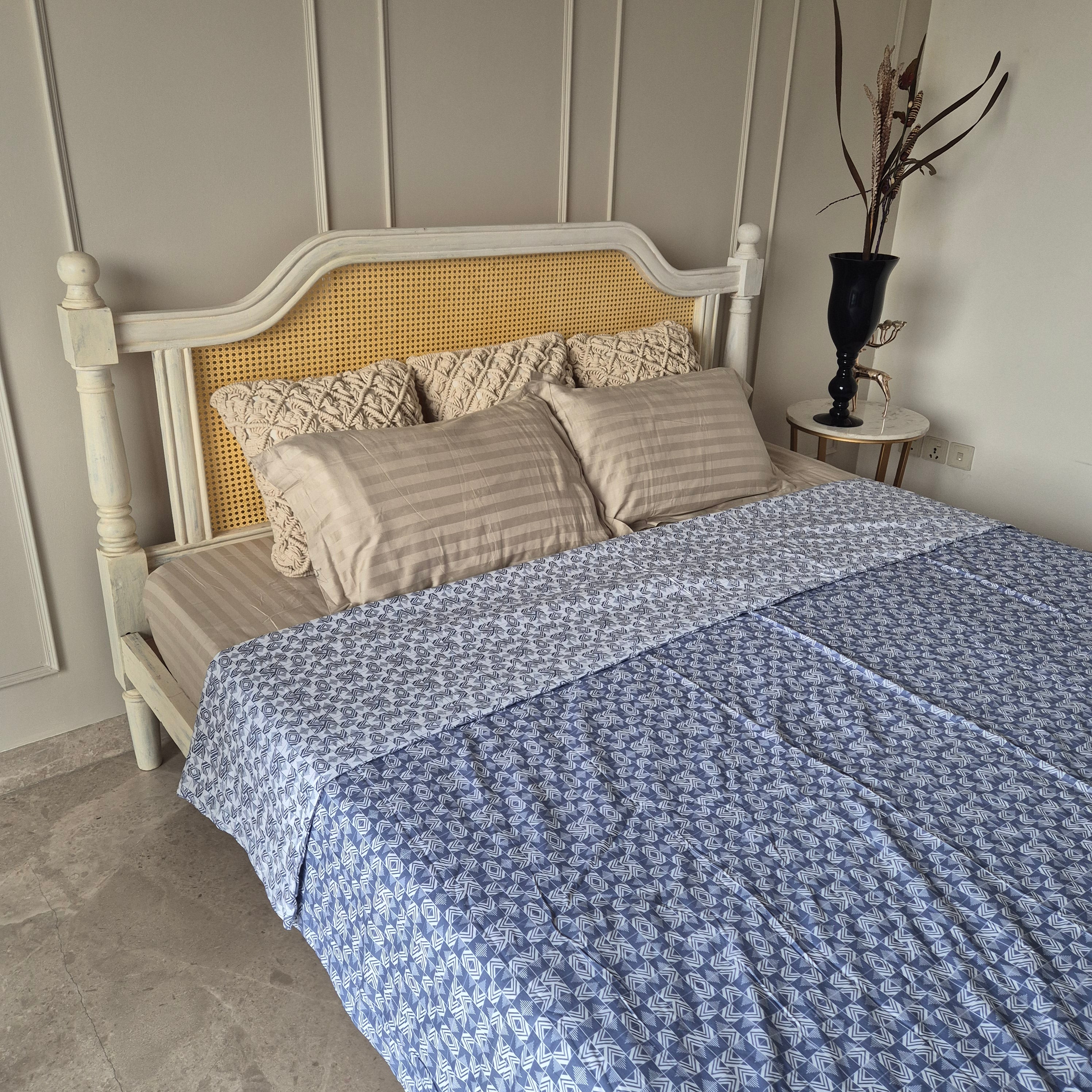 Impression reversible COTTON, Double Bed Top Sheet /Dohar