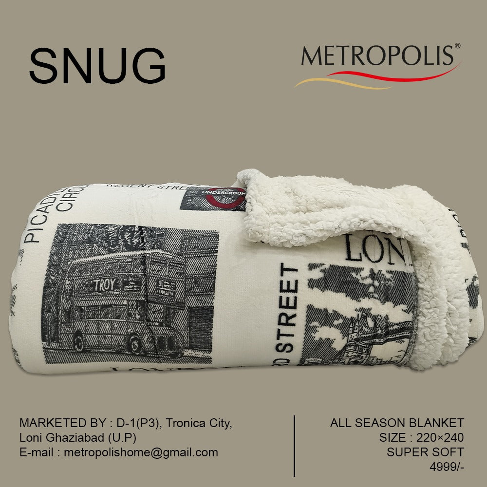 Printed sherpa blankets