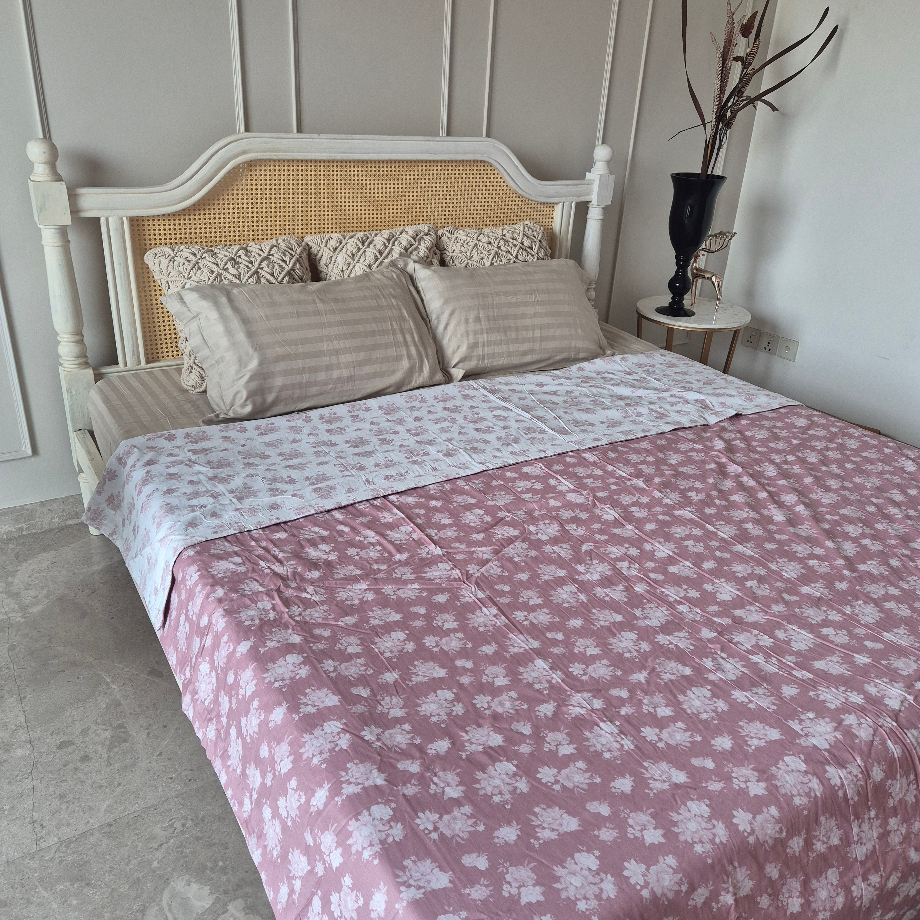 Impression reversible COTTON, Double Bed Top Sheet /Dohar