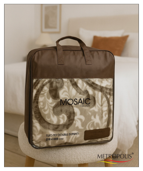 MOSAIC Double Bed Double Ply Blanket