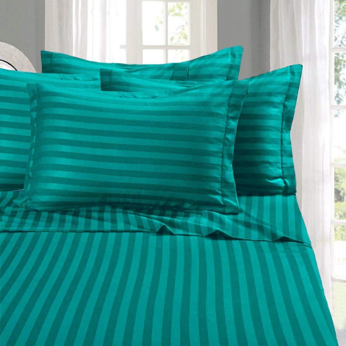 STRIPE 250 TC, Double Bed Sheet with Pillow Cover