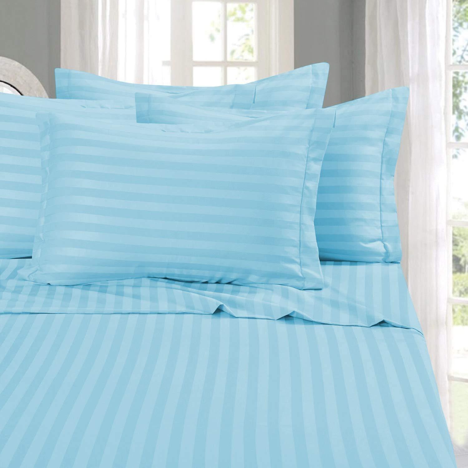 STRIPE 250 TC, Double Bed Sheet with Pillow Cover