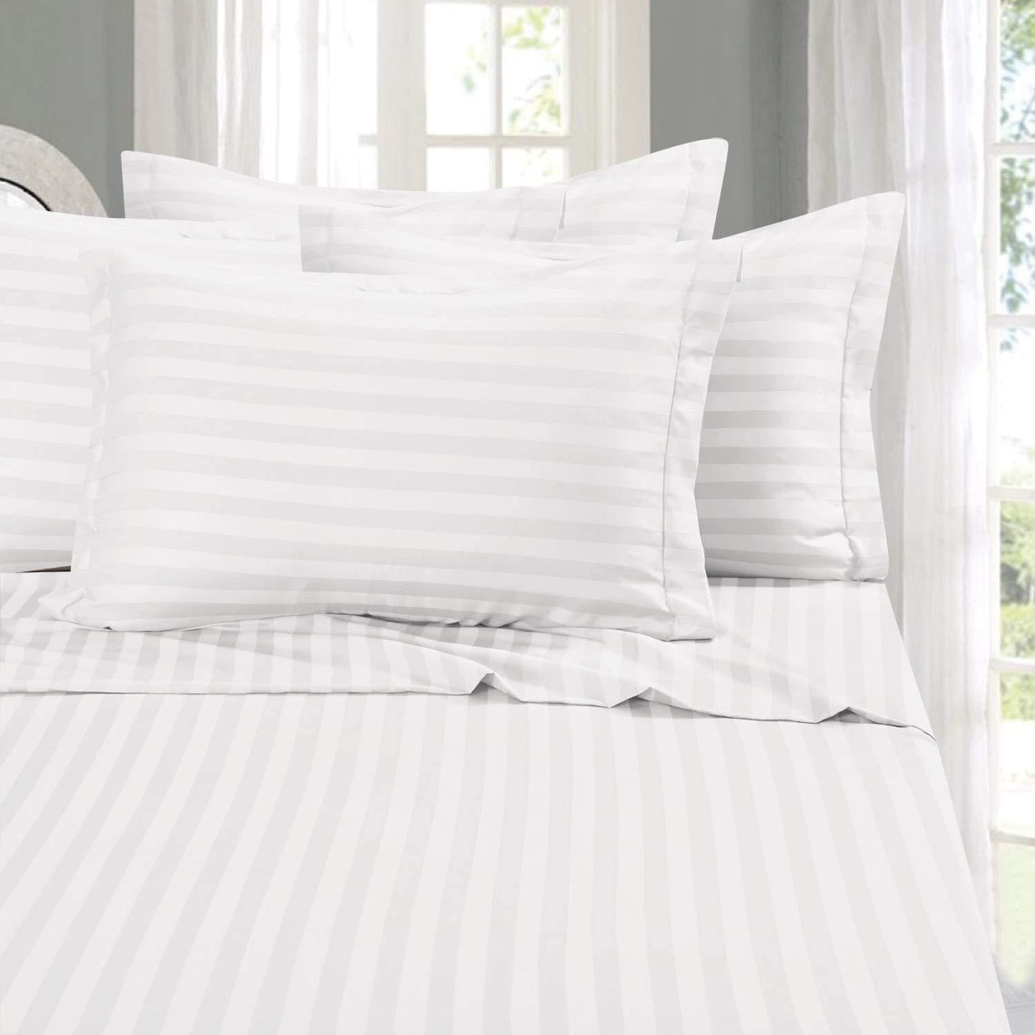 White King Bed Sheet with Pillow Cover