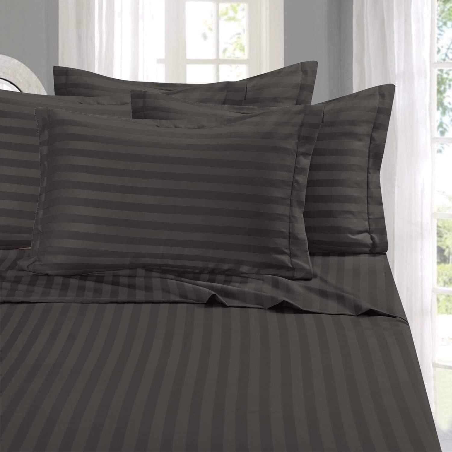 STRIPE 250 TC, Double Bed Sheet with Pillow Cover