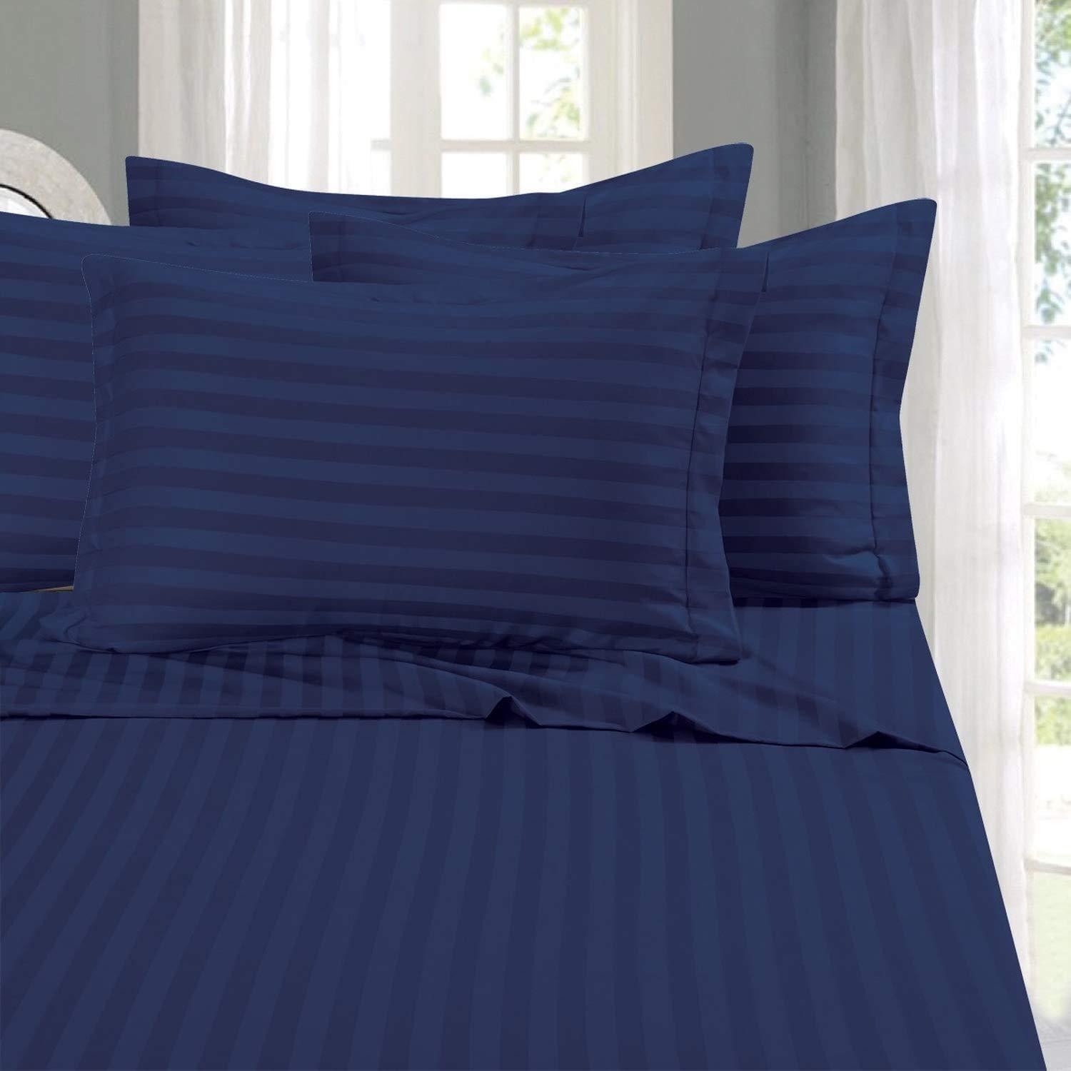 STRIPE 250 TC, Double Bed Sheet with Pillow Cover