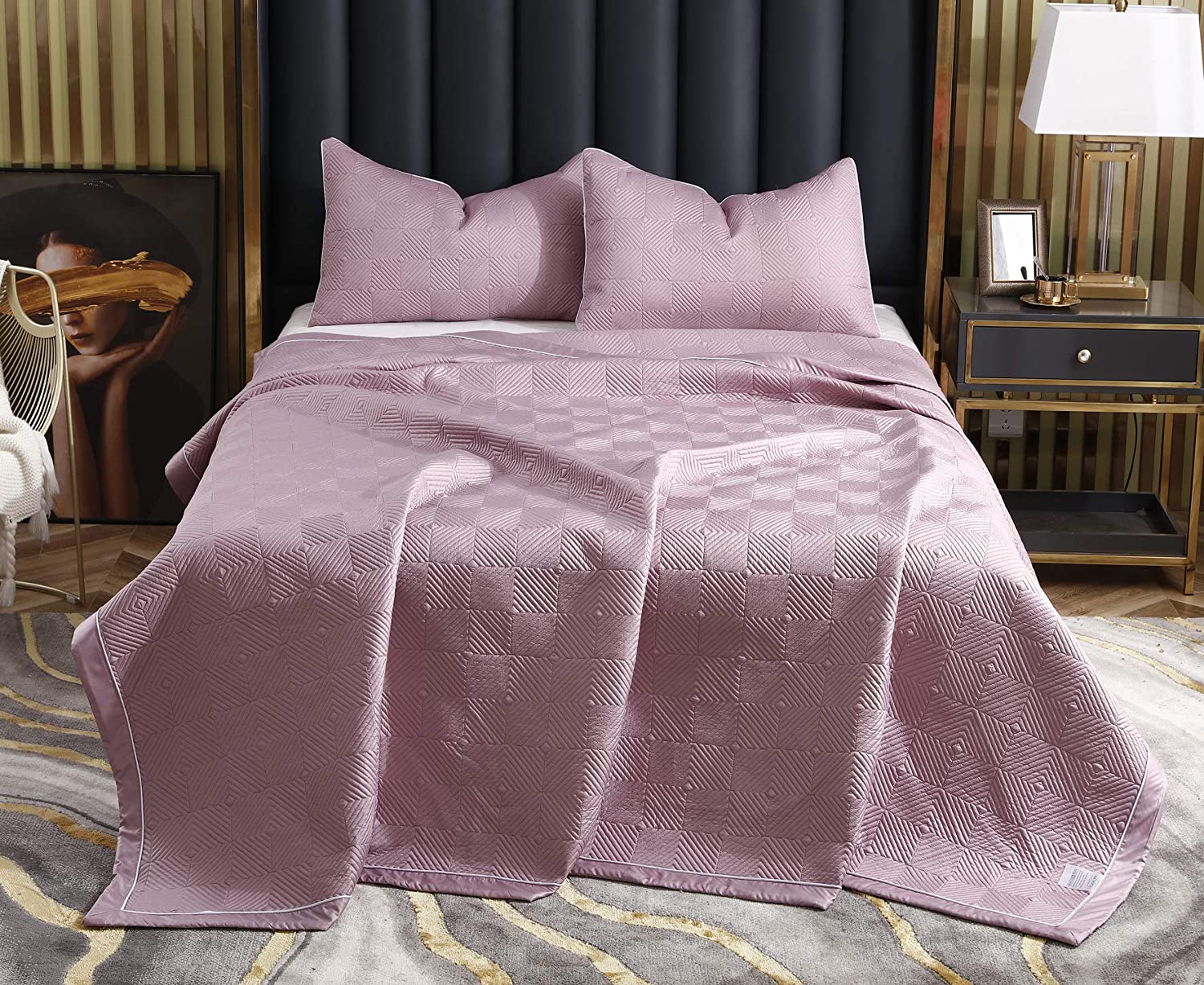 HELLO, King Bed Cover with Pillow Cover