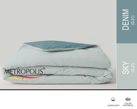 Reversible AC Comforter - Blue