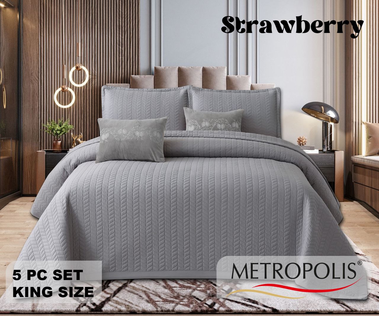 Strawberry bedcover (5 piece set)