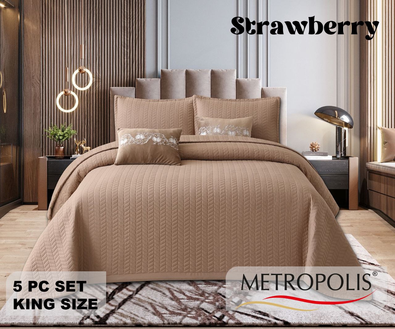 Strawberry bedcover (5 piece set)