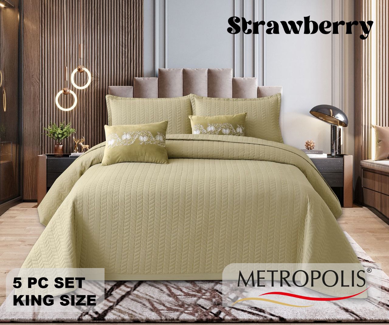Strawberry bedcover (5 piece set)