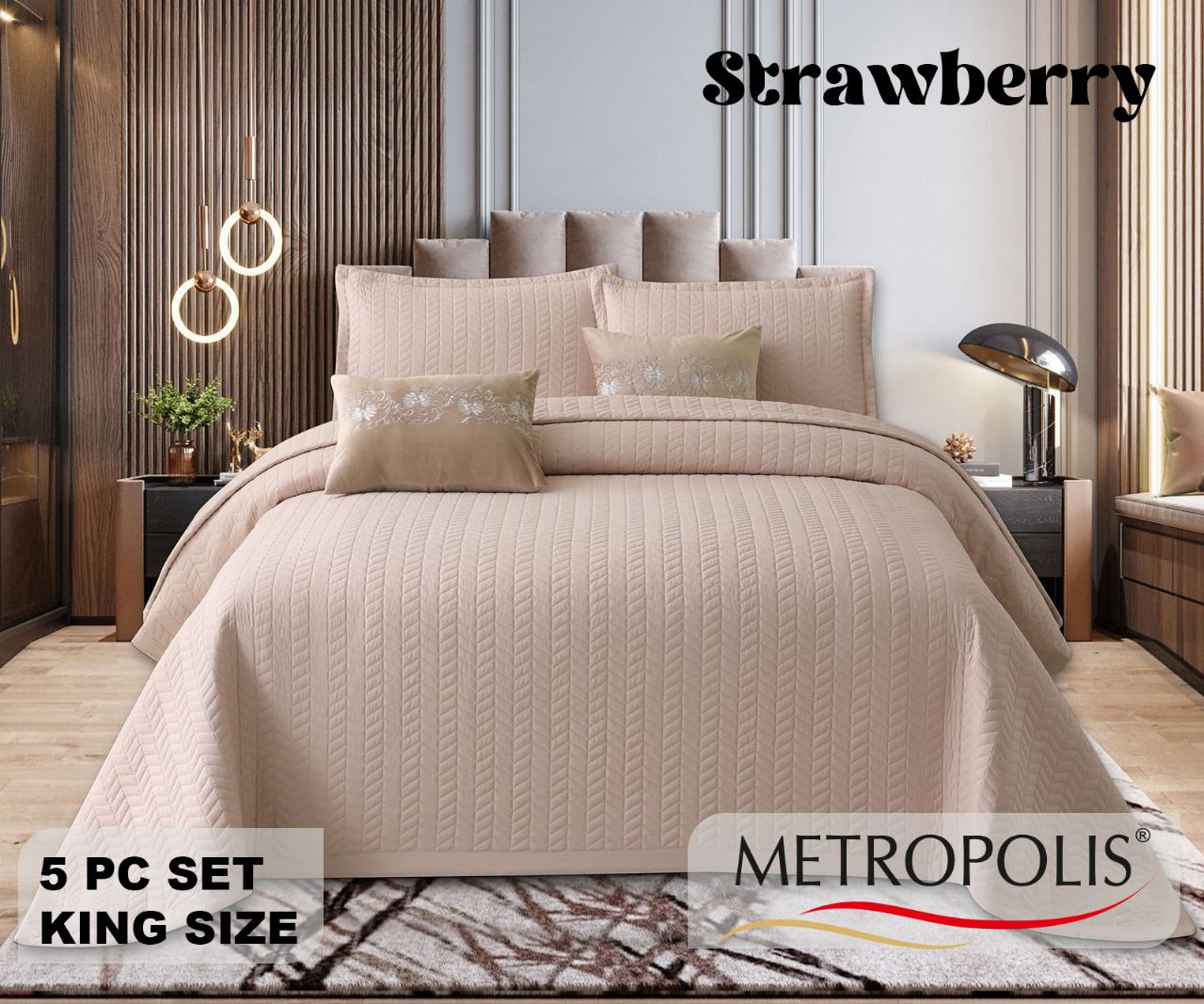 Strawberry bedcover (5 piece set)