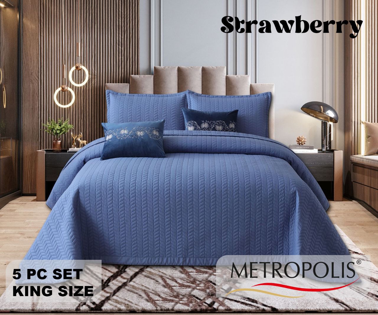 Strawberry bedcover (5 piece set)