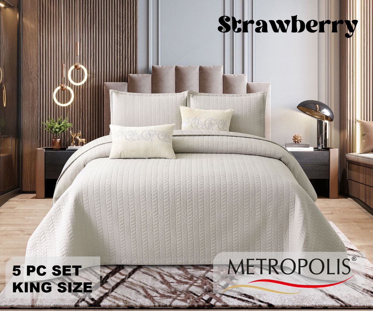 Strawberry bedcover (5 piece set)
