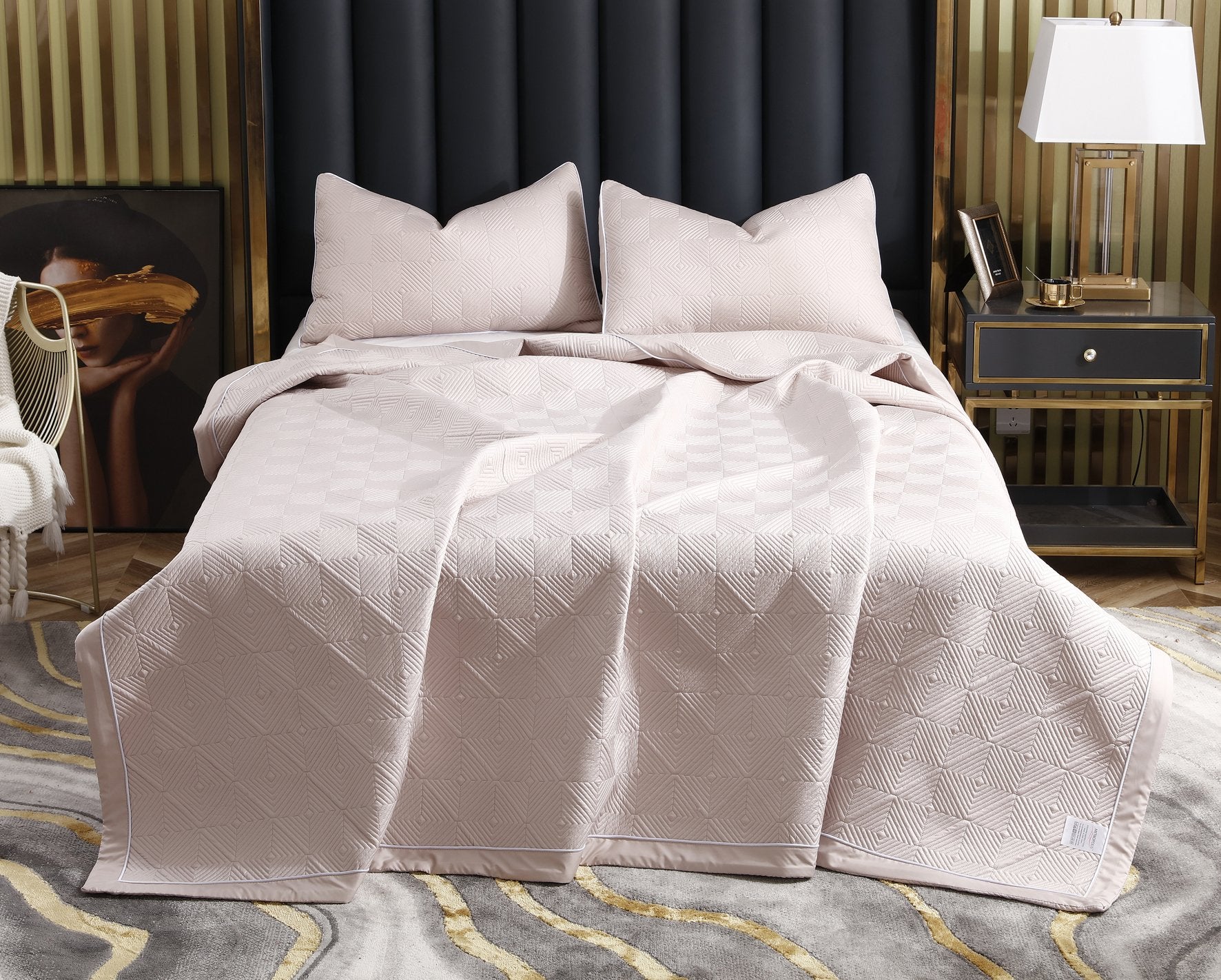 HELLO, King Bed Cover with Pillow Cover