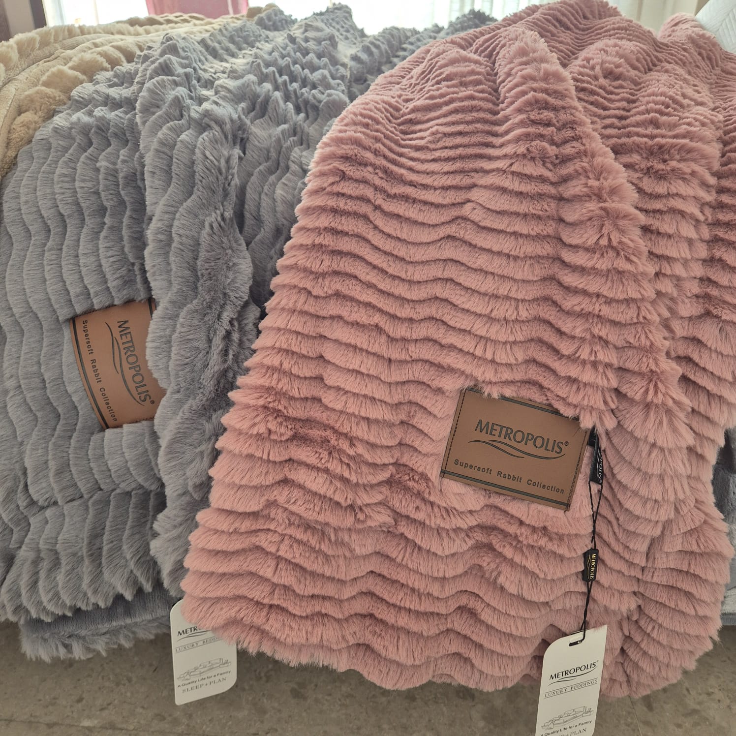 Luxe Rabbit Fur Blanket