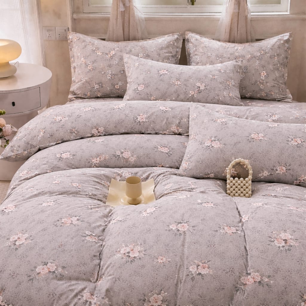 Flower Hut Comforter Set ( 4 Pieces )