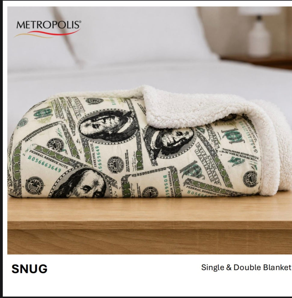 Printed Sherpa Blankets (Single)