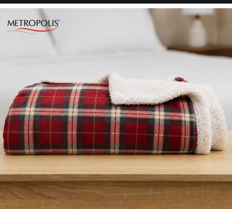 Printed sherpa blankets
